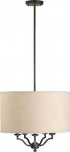 Quorum 8096-5-86 - Linen Drum 5 Light Pendant