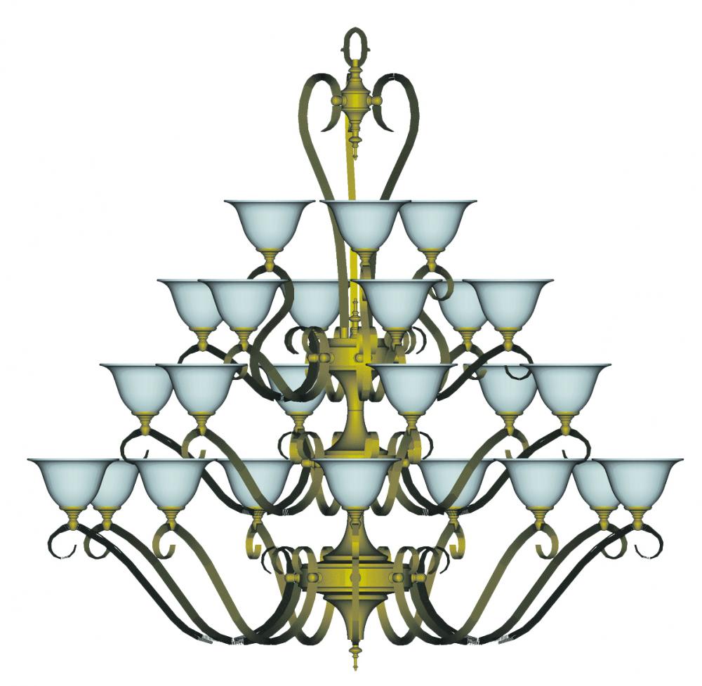 Twenty Four Light Chandelier from the Black Forest Collection