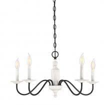  M10044WW - 5-Light Chandelier in Washed Wood and Iron