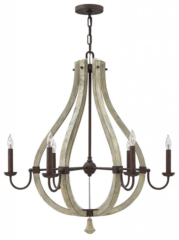 Medium Open Frame Single Tier Chandelier