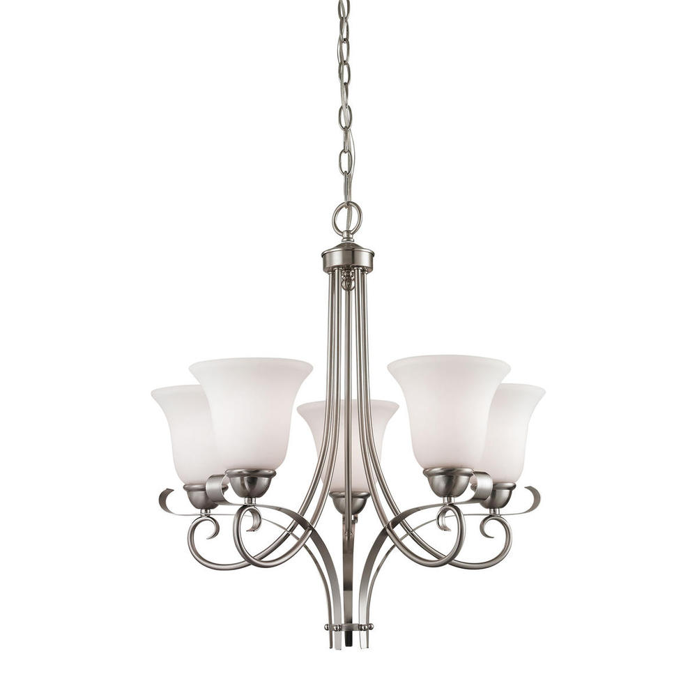 Thomas - Brighton 22'' Wide 5-Light Chandelier - Brushed Nickel