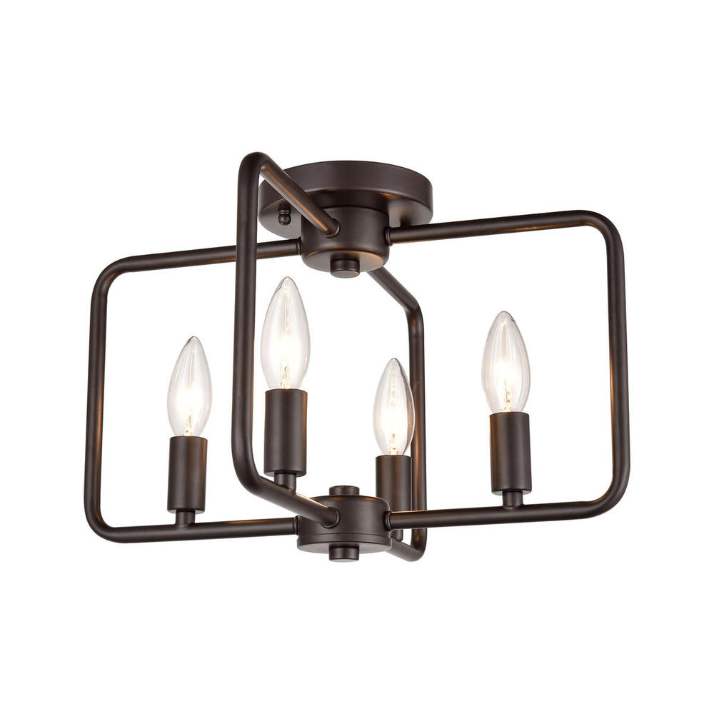 Thomas - Park Slope 15'' Wide 4-Light Flush Mount - Oil Rubbed Bronze