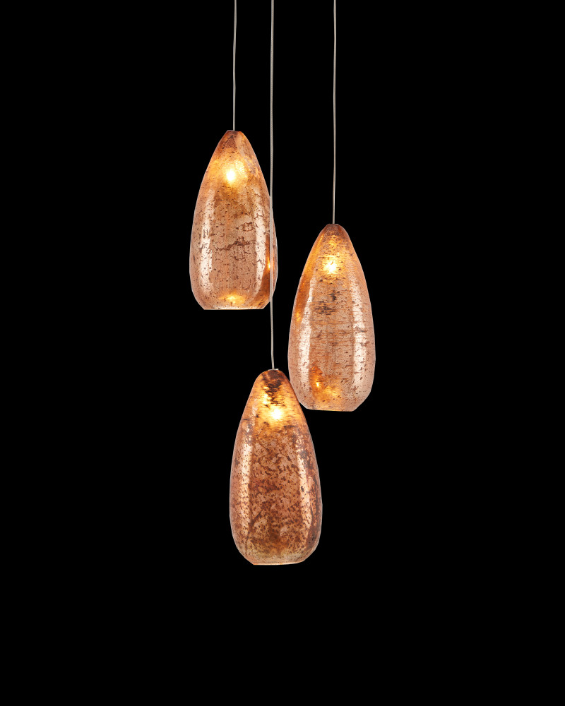 Rame 3-Light Round Multi-Drop Pendant