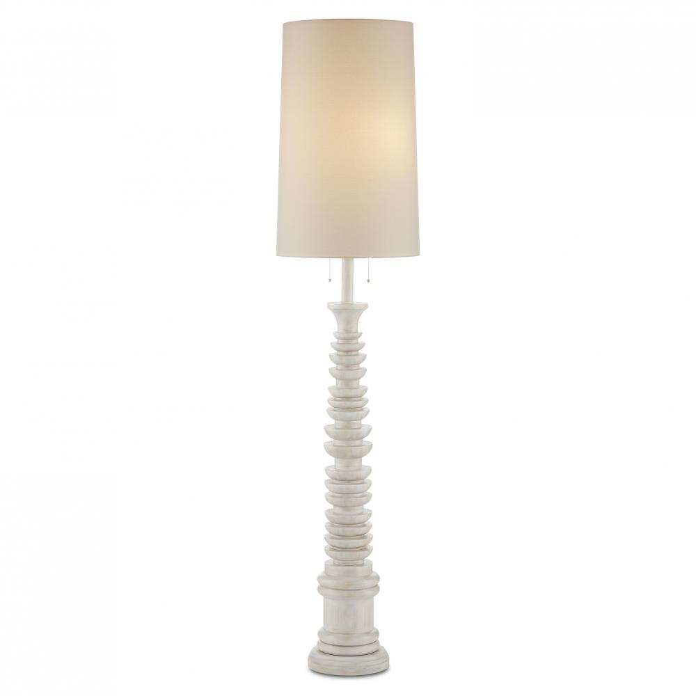 Malayan White Floor Lamp