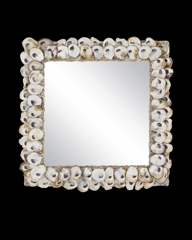 Oyster Shell Square Mirror