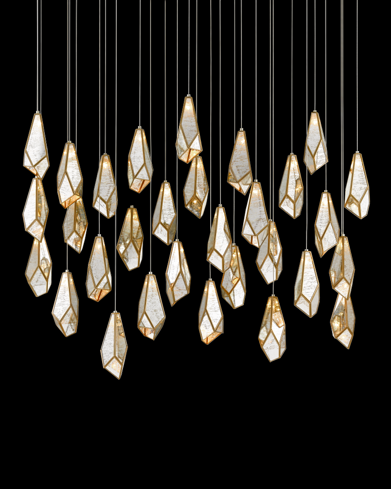 Glace Mirror 30-Light Linear Multi-Drop Pendant