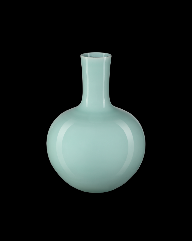 Celadon Medium Green Straight Neck Vase