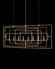 Currey 9542 - Metro Gold Rectangular Chandelier