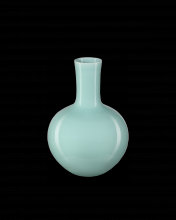 Currey 1200-0670 - Celadon Small Green Straight Neck Vase