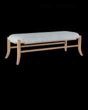 Currey 7000-1002 - Melanie Blonde Bench, Greenlight Powder