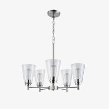 Affinity KC5-NI-CNC - Karen 5 light chandelier, nickel, cone clear